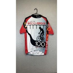 Big Dam Bridge‎ 100 Jersey Mens XL Red Black 2012 Arkansas Cycling Short Sleeve